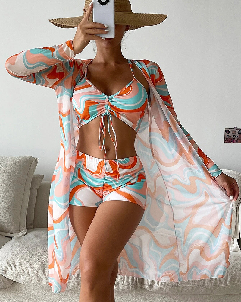 Sofie | 3-delt bikinisett med trykk